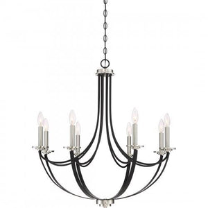 Quoizel ANA5008K Alana 8 light chandelier mystic blk Chandelier