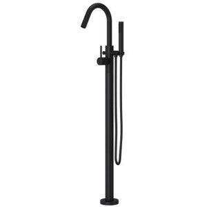 Modern Free Standing Tub Filler in Matte Black