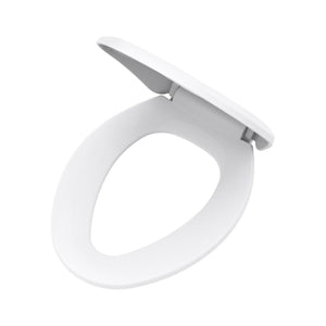 Gerber G0099849 White Adjustable Slow Close Elongated Toilet Seat With Cover
