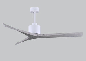 Matthews Fan MW-MWH-BW-60 Mollywood 6-speed contemporary ceiling fan in Matte White finish with 60” solid barn wood tone blades