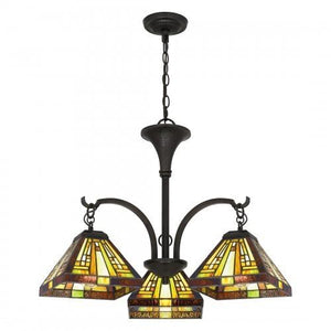 Quoizel TFST5103VB Stephen Tiffany 3 lt chandelier vb Chandelier