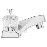 Pfirst Series 2-Handle 4" Centerset Bathroom Faucet with Blade Knobs in Polished Chrome