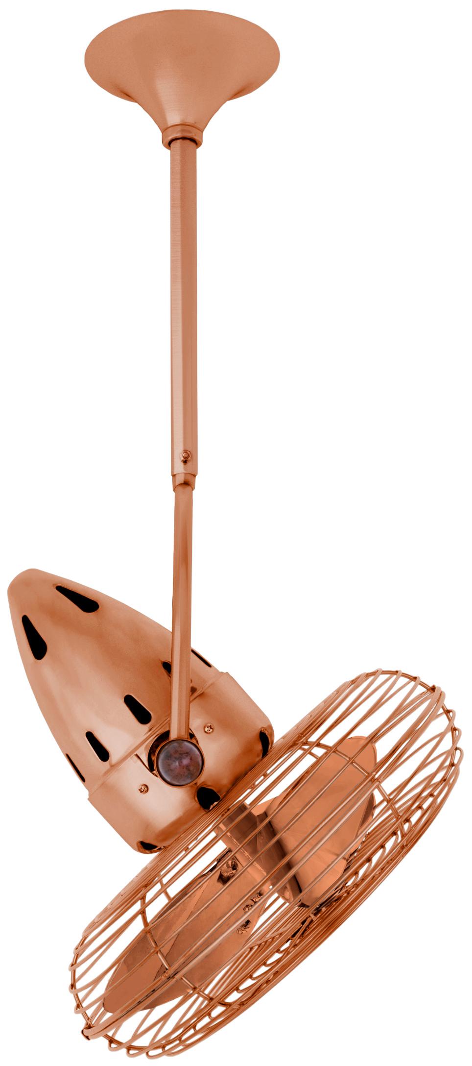 Matthews Fan JD-BRCP-MTL Jarold Direcional ceiling fan in Brushed Copper finish with metal blades.