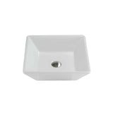 Lenova PAC-07 Above Counter Single Bowl 16-3/8 x 16-1/2 x 4-3/8 - White and Smooth