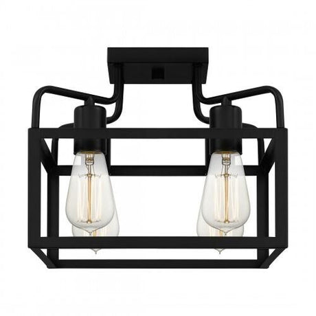Quoizel QSF5349MBK Paulsen Semi flush 4 lights matte black Semi-Flush Mount