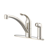 Gerber G0040015 Chrome Viper Single Handle Kitchen Faucet W/ Spray On Deck 1.75GPM ...