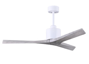 Matthews Fan MW-MWH-BW-52 Mollywood 6-speed contemporary ceiling fan in Matte White finish with 52” solid barn wood tone blades