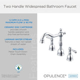 Gerber D303257BS Satin Black Opulence Two Handle Widespread Lavatory Faucet