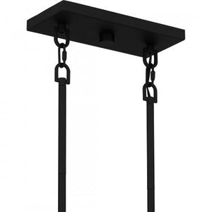 Quoizel BIK338MBK Brink Linear chandelier 3 lights matte black Island Light