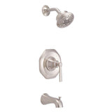 Gerber D501028BNTC Brushed Nickel Draper Tub & Shower Trim Kit, 1.75GPM