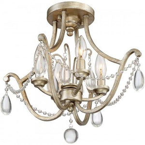 Quoizel REG1716VG Regent 4 light semi flush vintage gold Semi-Flush Mount