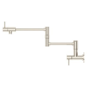 Pfister Polished Nickel 2-handle Pot Filler Faucet GT533-PFD