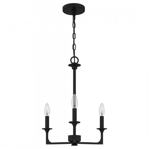 Quoizel PRC5016MBK Prescott Chandelier 3 lights matte black Chandelier