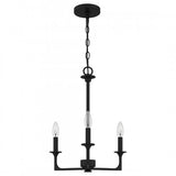 Quoizel PRC5016MBK Prescott Chandelier 3 lights matte black Chandelier