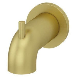 Quick Connect Tub Spout with Diverter in Brushed Gold