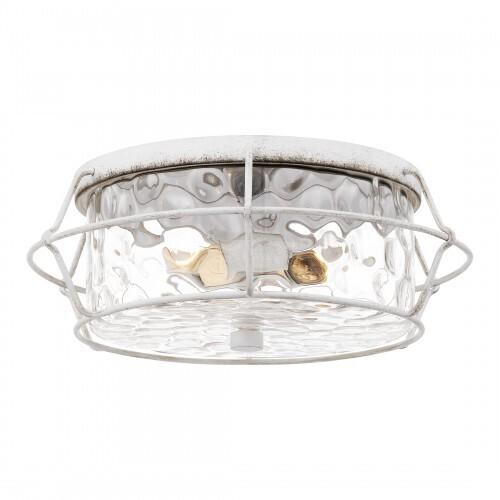 Quoizel QFL5338AWH Farragut Flushmount 3 lights antique white Semi-Flush Mount