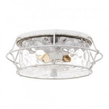 Quoizel QFL5338AWH Farragut Flushmount 3 lights antique white Semi-Flush Mount