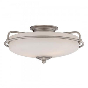 Quoizel GF1617AN Griffin Flush mount antq nikl 17"d Flush Mount