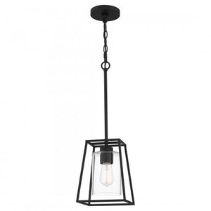 Quoizel PRC1508MBK Prescott Mini pendant 1 light matte black. Mini Pendant
