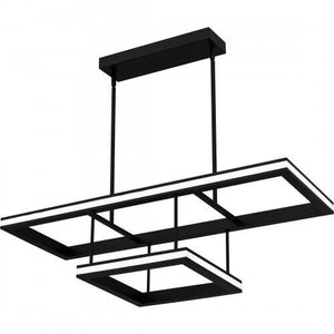 Quoizel PCAYD238MBK Aydin Linear chandelier led light matte black Island Light