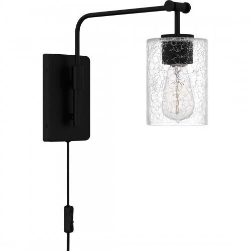 Quoizel QW16134MBK Quoizel Wood Wall 1 light matte black Wall Sconce