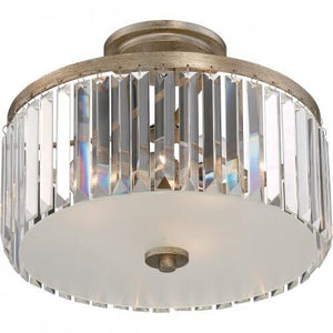 Quoizel MIR1715VG Mirage Semi-flush 15"  vintage gold 3lts Semi-Flush Mount