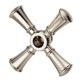 Tisbury Single Cross Handle for Slide Bar Kit in Polished Nickel