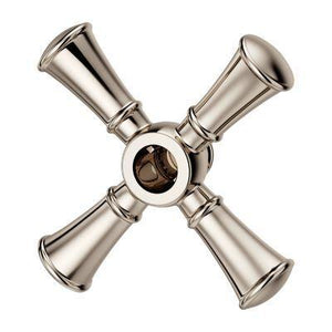 Tisbury Single Cross Handle for Slide Bar Kit in Polished Nickel