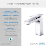 Gerber D225019BS Satin Black Avian Single Handle Lavatory Faucet