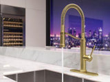 Pfister Brushed Gold Culinary Kitchen Faucet