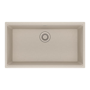 FRANKE MAG11029-CHA Maris Undermount 31-in x 17.81-in Granite Single Bowl Kitchen Sink in Champagne In Champagne