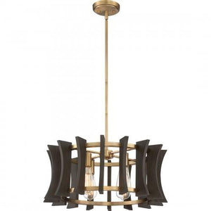 Quoizel QOP5196AB Cordelia Pendant  4 light aged brass Pendant