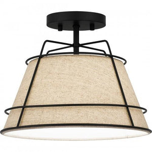 Quoizel QSF5629MBK Quoizel Semi-Flush Mount Semi flush 1 light matte black Semi-Flush Mount