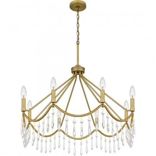 Quoizel AID5030AB Airedale Chandelier 8 lights aged brass Chandelier