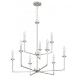 Quoizel PRC5232BN Prescott Chandelier 9 lights brushed nickel Chandelier