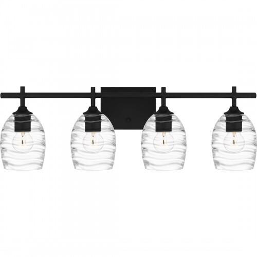 Quoizel LCY8629MBK Lucy Bath 4 lights matte black. Bath Light