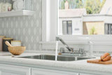 Pfirst Series 2-Handle Kitchen Faucet with White Side Spray in Polished Chrome