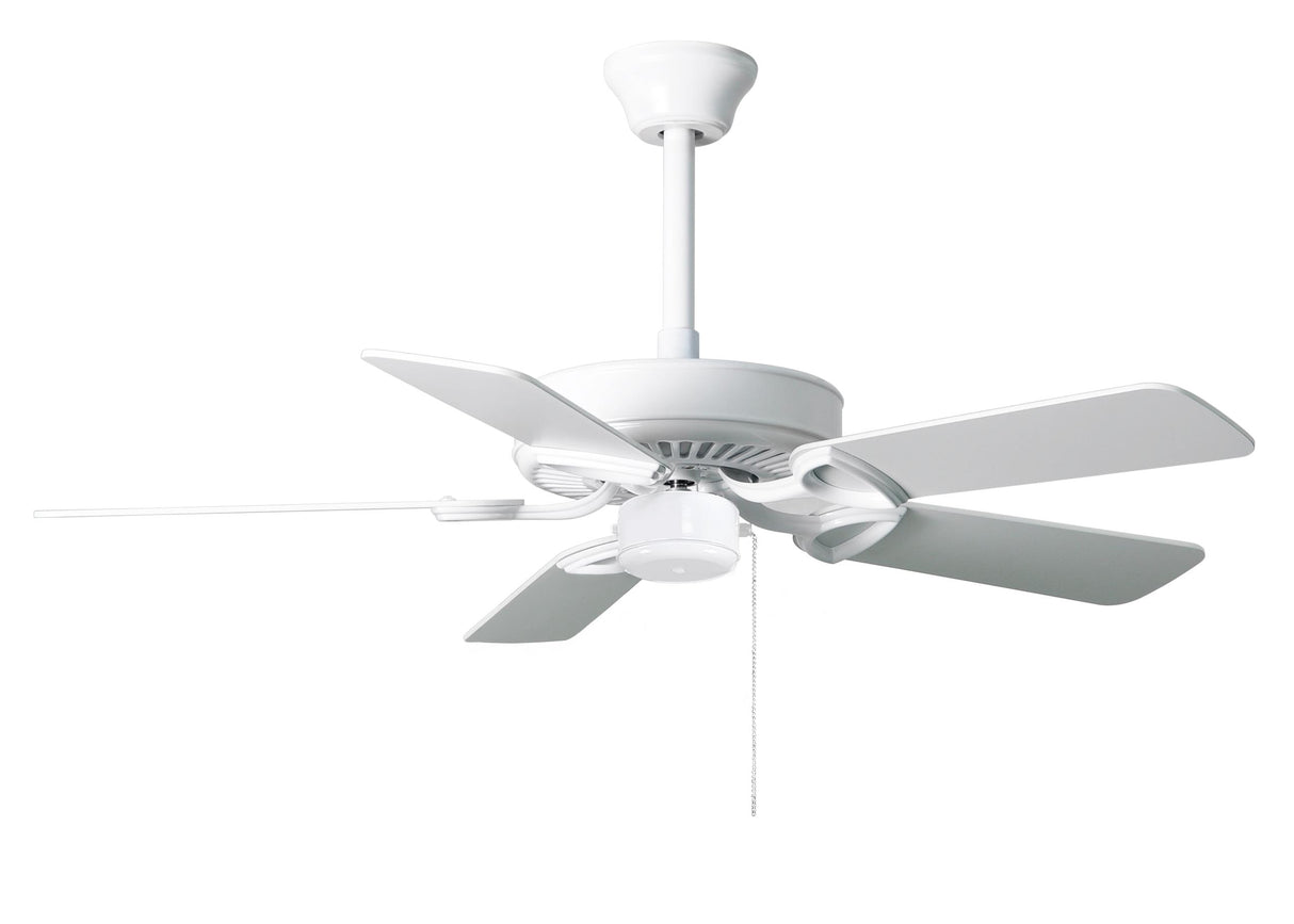 Matthews Fan AM-TW-WH-42 America 3-speed ceiling fan in gloss white finish with 42" white blades. Made in Taiwan