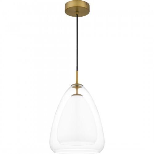Quoizel PCAER1511AB Aero Mid pendant 1 light aged brass Mini Pendant