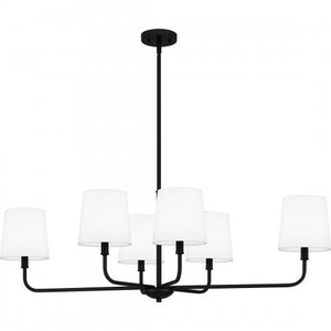 Quoizel GGR642MBK Gallagher Linear chandelier 6 lights matte black Island Light