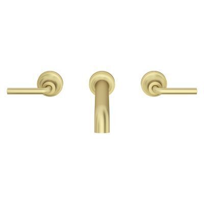 Pfister Brushed Gold 2-handle Wall Mount Bathroom Faucet LG49-TNT2BG
