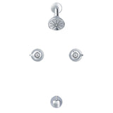 Gerber G0048721 Chrome Classics Two Handle Threaded Escutcheon Tub & Shower ...