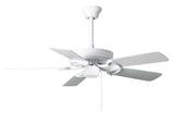 Matthews Fan AM-USA-WH-42 America 3-speed ceiling fan in gloss white finish with 42" white blades. Assembled in USA.