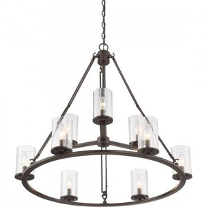 Quoizel BCN5009WT Buchanan Chandelier 9 light western bronze Chandelier
