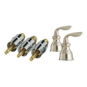 Avalon 3-Handle Tub & Shower Faucet with Metal Lever Handles in Brushed Nickel
