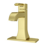 Park Avenue Single Control 4" Centerset Bathroom Faucet in Brushed Gold