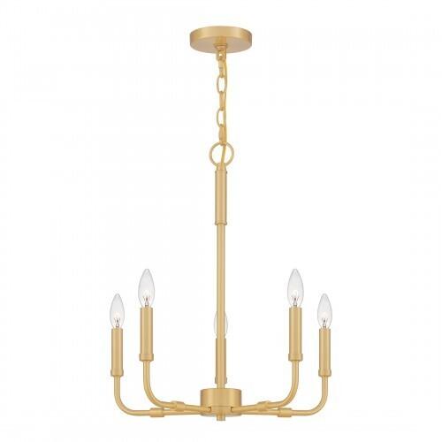 Quoizel ABR5018AB Abner Chandelier  5 light aged brass Chandelier