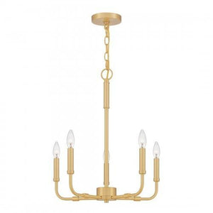 Quoizel ABR5018AB Abner Chandelier  5 light aged brass Chandelier