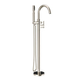 Gerber D300558BNT Brushed Nickel Contemporary Floor Mount Tub Filler Trim Kit With HA...