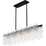 Quoizel PCCAS539MBK Caspian Linear chandelier 5 lights matte black Island Light